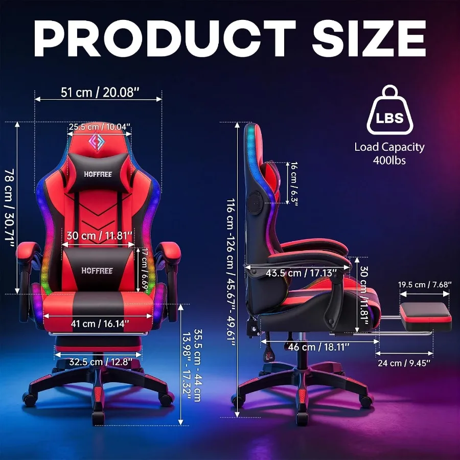 Silla de juego RGB con altavoc - Music reseña y precio