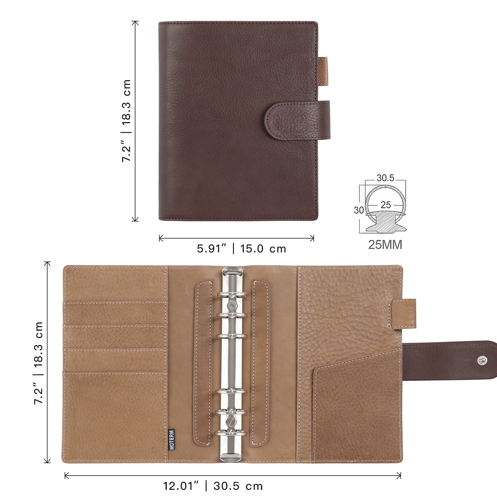 Moterm Franklin Covey tamaño c - Vintage Leather Journal Notebook reseña y precio