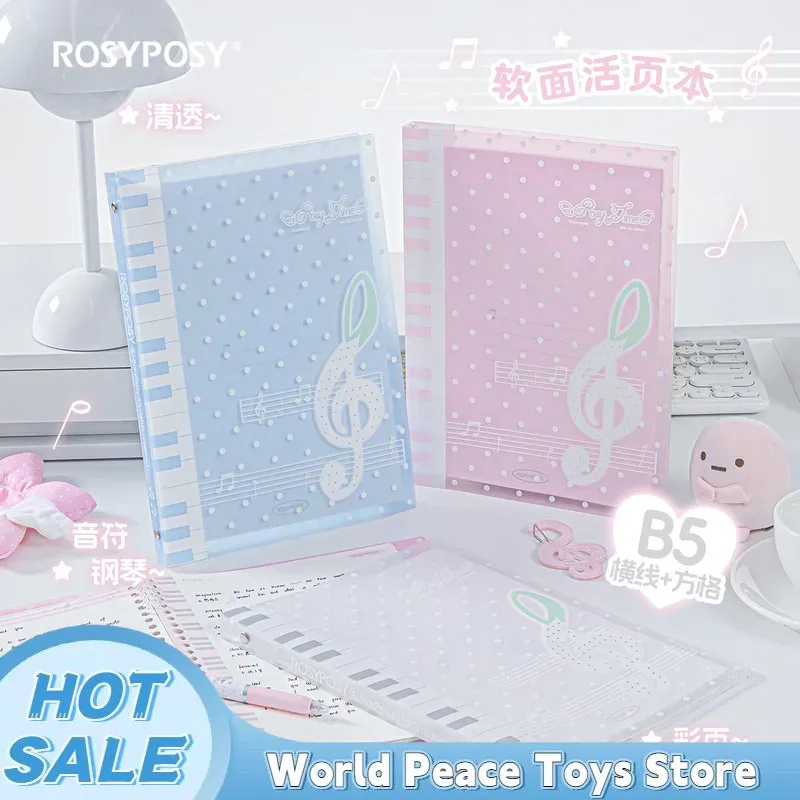 Cuaderno de hojas sueltas Rosy - Blank Sheet Music Notebook reseña y precio