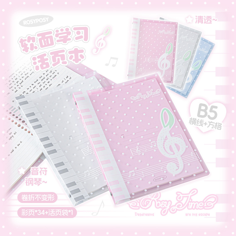 Cuaderno de hojas sueltas Rosy - Blank Sheet Music Notebook reseña y precio