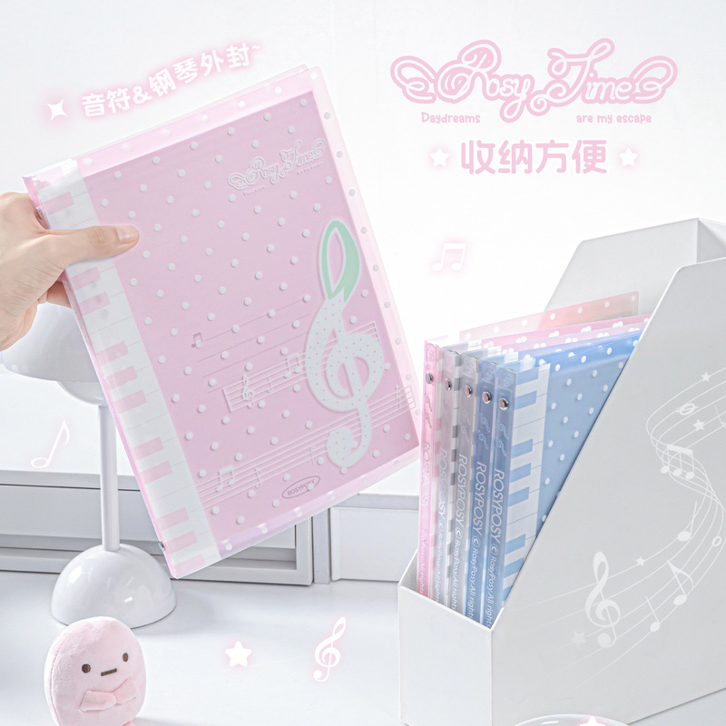 Cuaderno de hojas sueltas Rosy - Blank Sheet Music Notebook reseña y precio